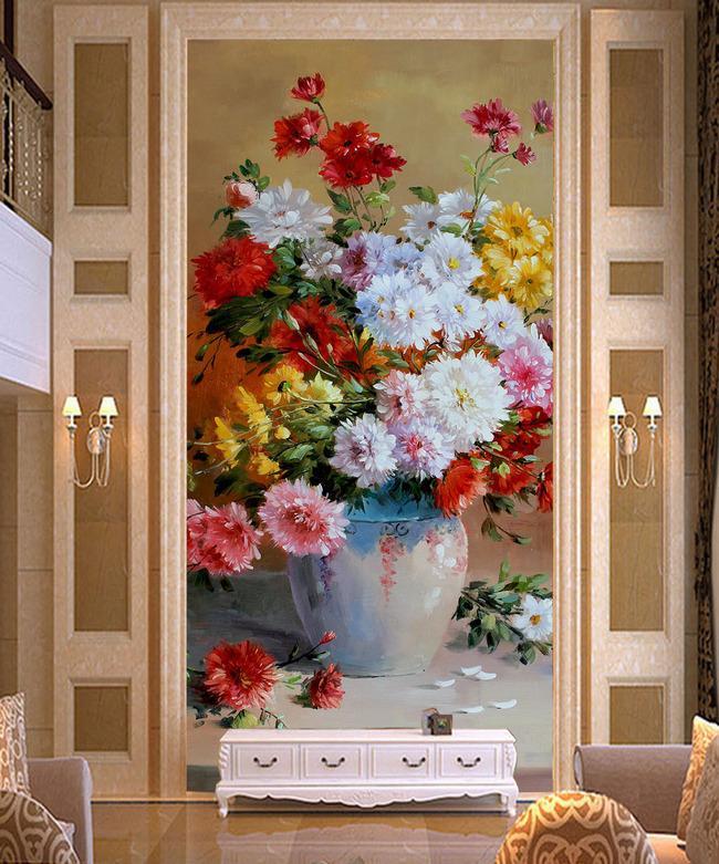 3D Flower Basket 628 Wall Murals Wallpaper AJ Wallpaper 2