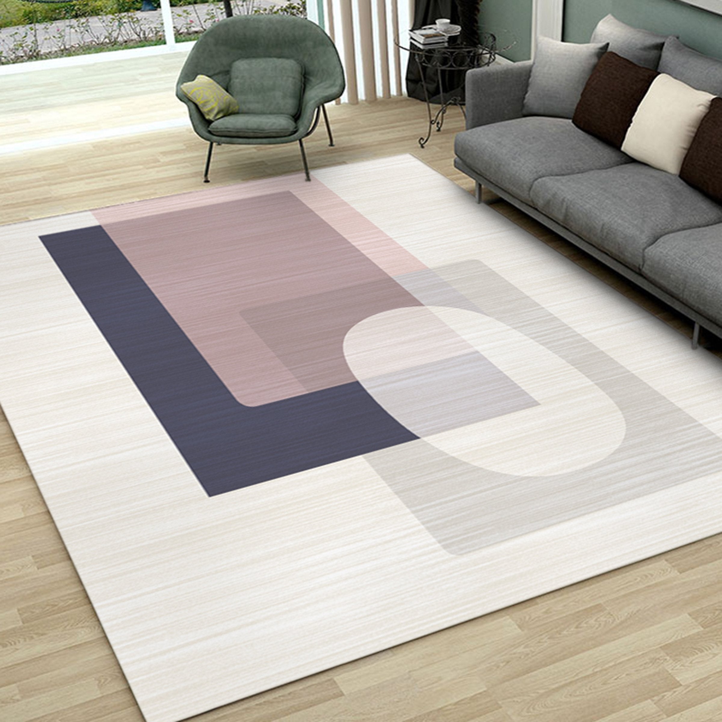 3D Color Geometry WG222 Non Slip Rug Mat Mat AJ Creativity Home