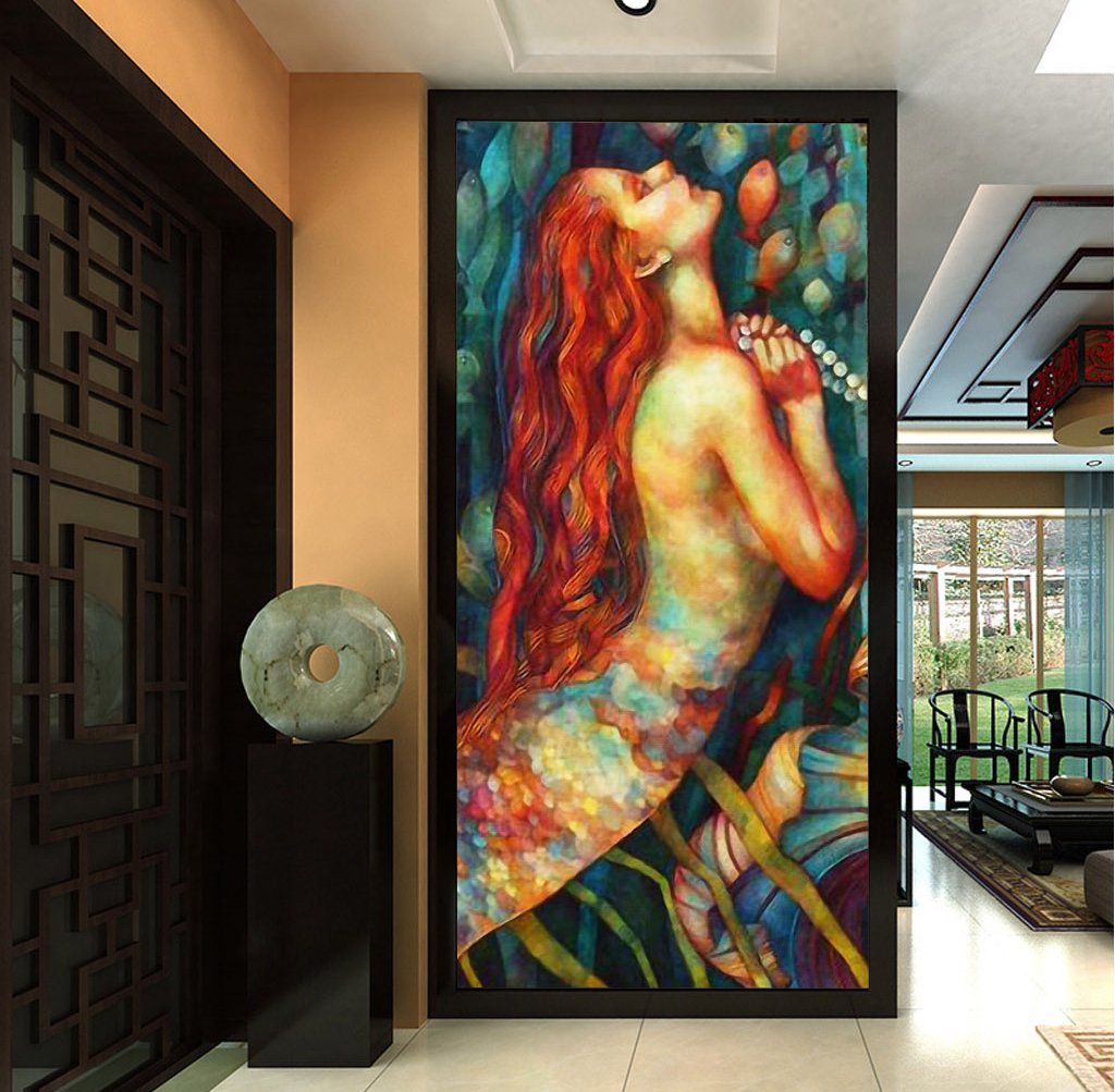 3D Long Hair Lady 508 Wall Murals Wallpaper AJ Wallpaper 2