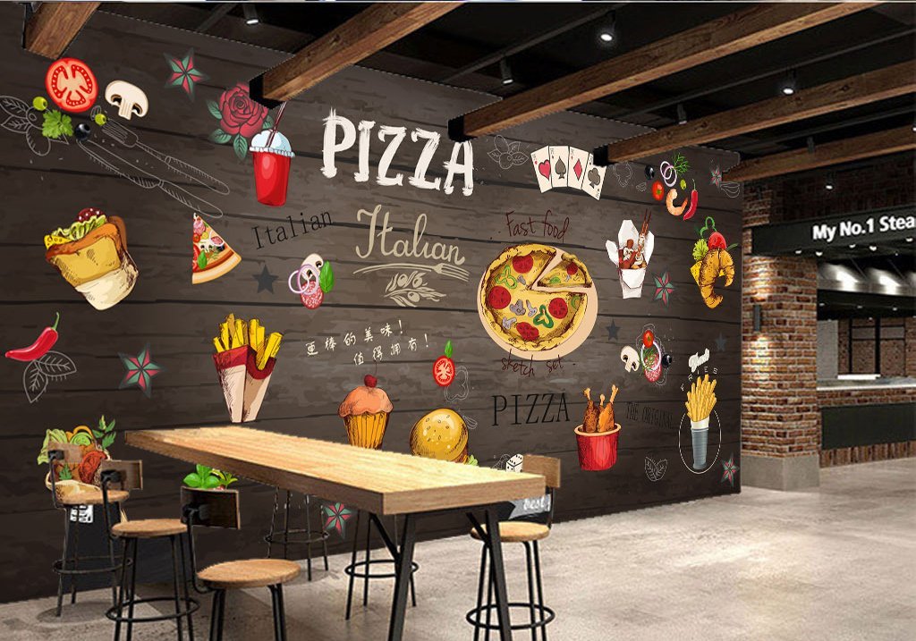 3D Pizza 395 Food Wall Murals Wallpaper AJ Wallpaper 2