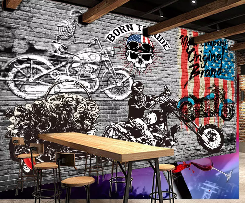 3D Old Man Motorcycle 323 Wallpaper AJ Wallpaper 2