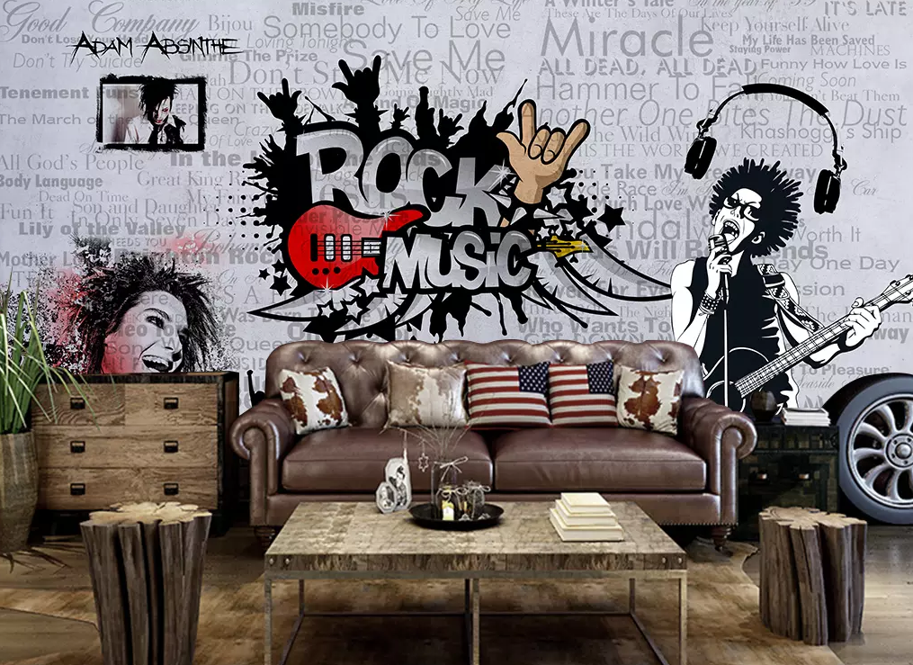 3D Headset Microphone Guitar 221 Wallpaper AJ Wallpaper 2