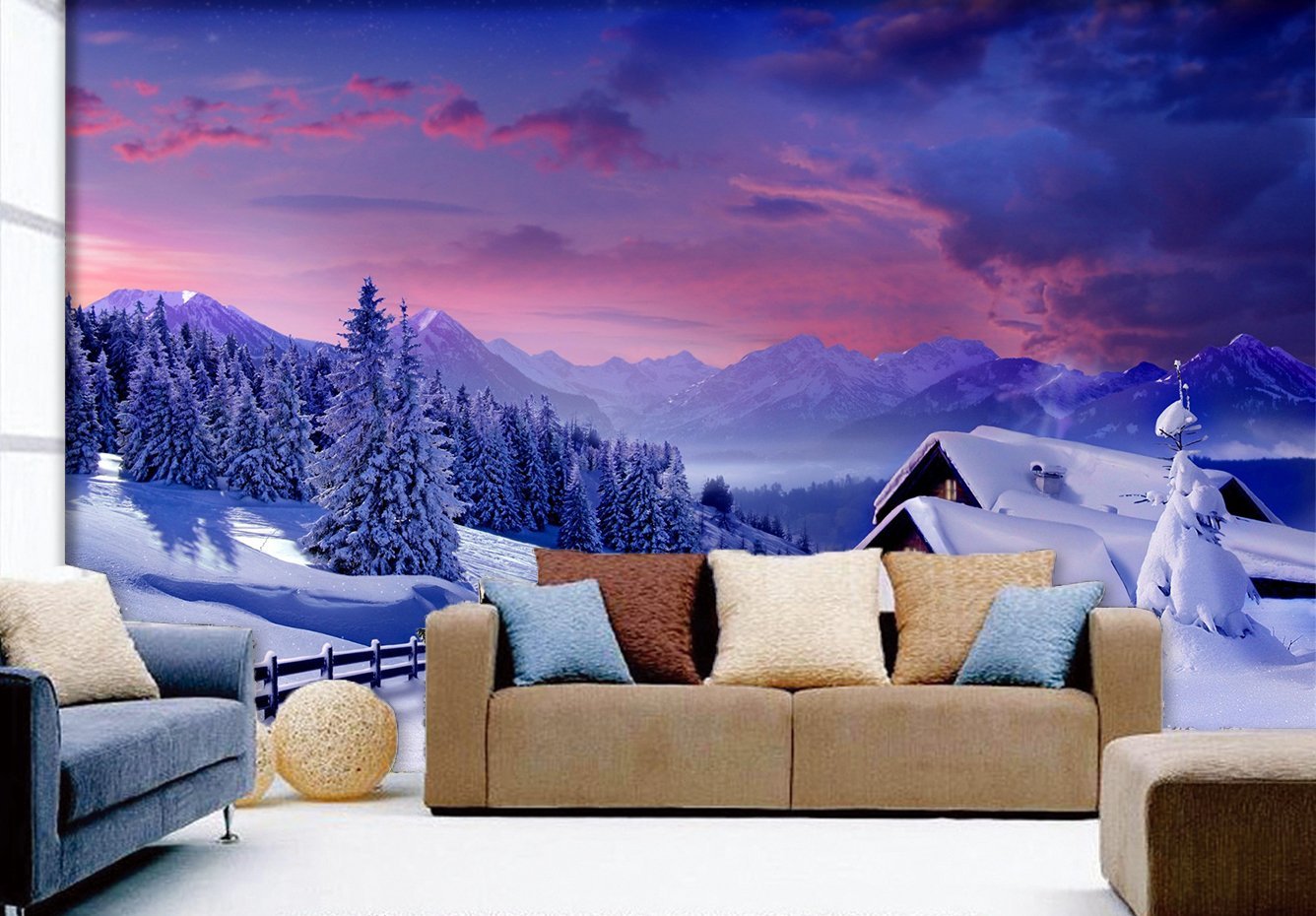 3D Christmas Snow 055 Wallpaper AJ Wallpaper