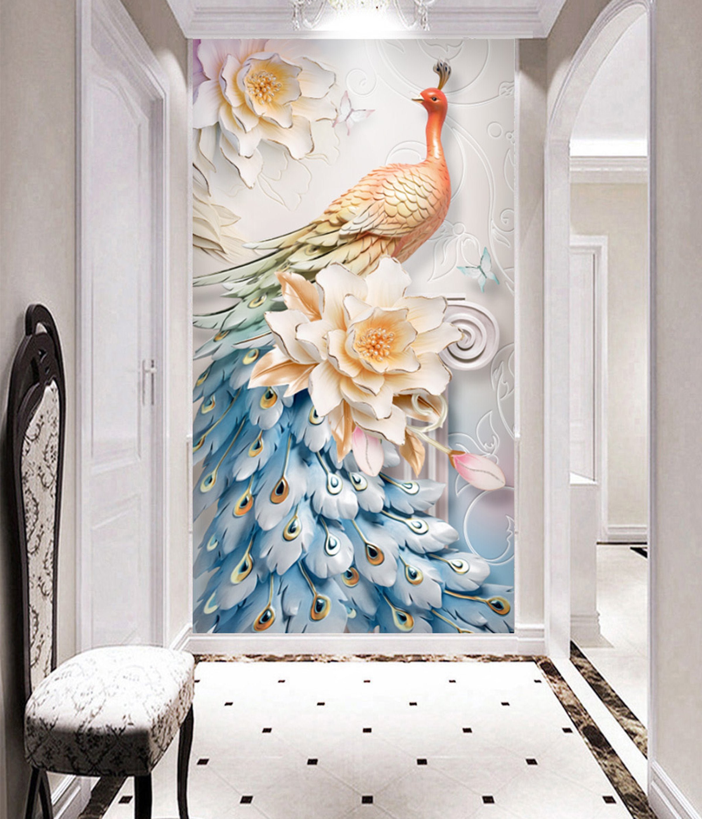 3D Peacock 107 Wall Murals Wallpaper AJ Wallpaper 2