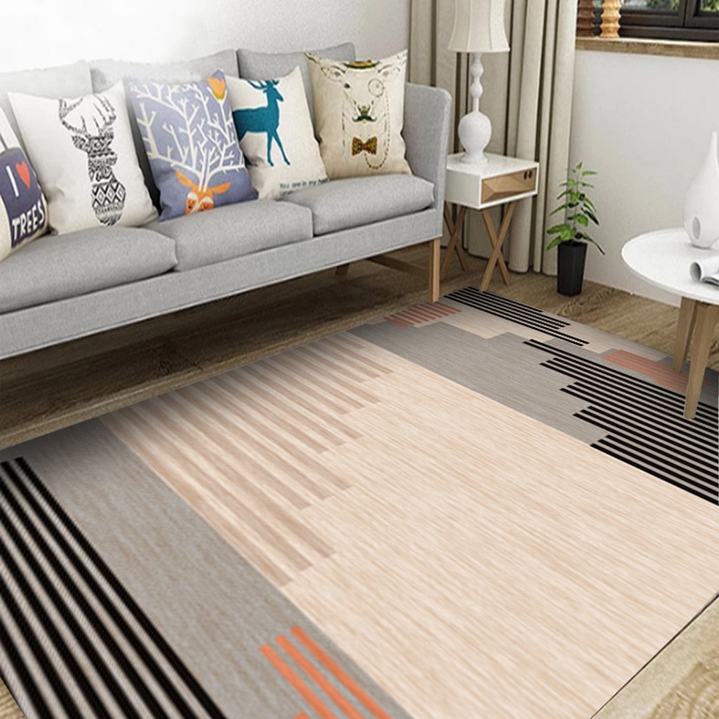 3D Color Stripe WG151 Non Slip Rug Mat Mat AJ Creativity Home