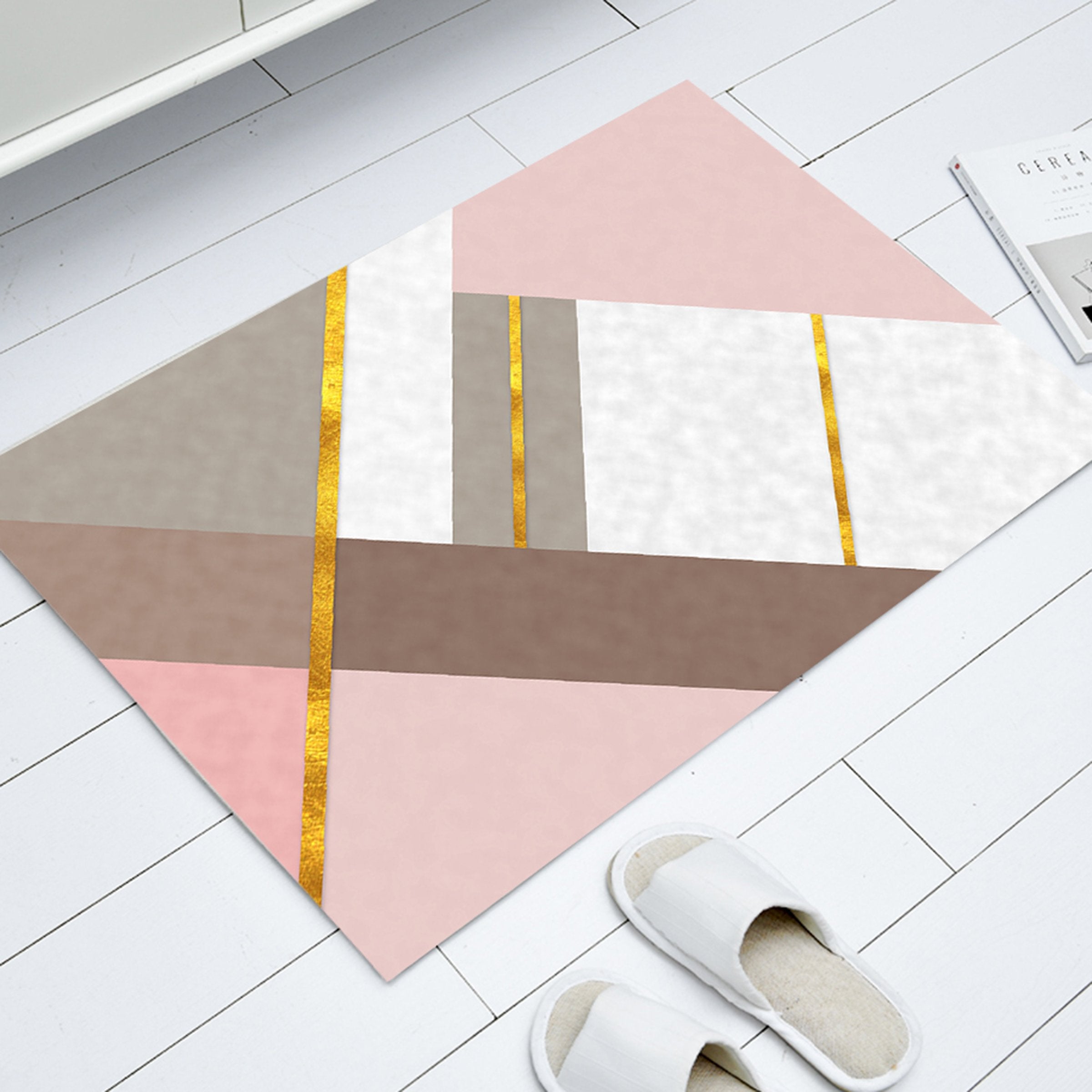 3D Colored Geometric Pattern WG443 Non Slip Rug Mat Mat AJ Creativity Home