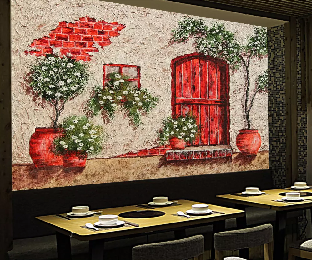 3D Redwood Door 363 Wallpaper AJ Wallpaper 2