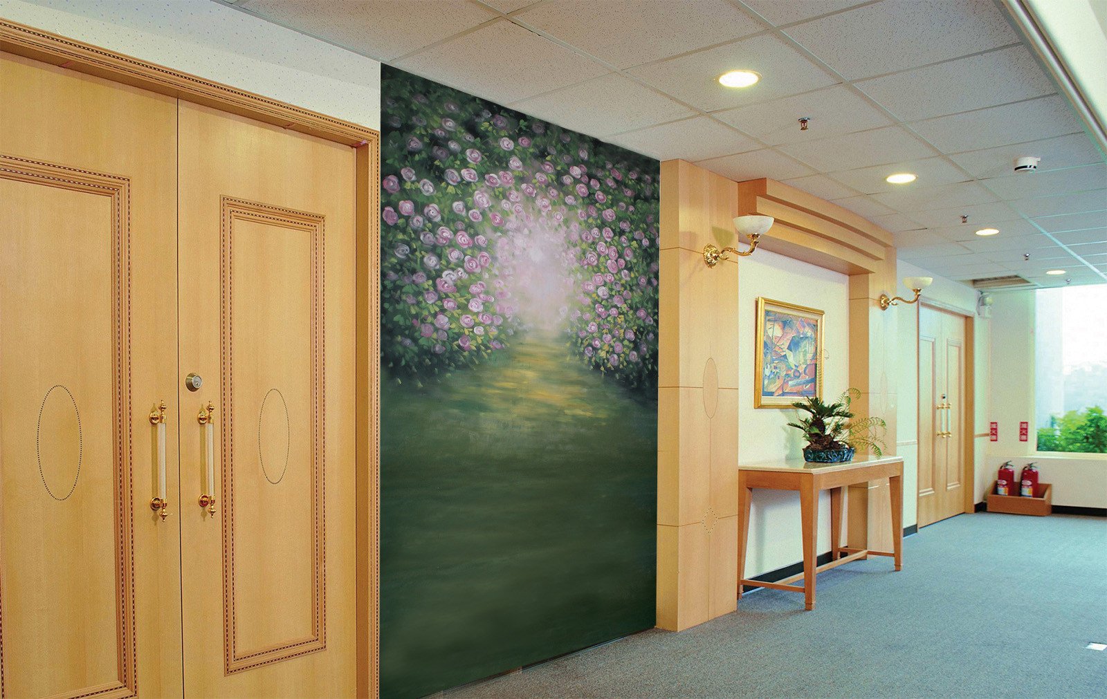 Purple Blossoms Road Wallpaper AJ Wallpaper