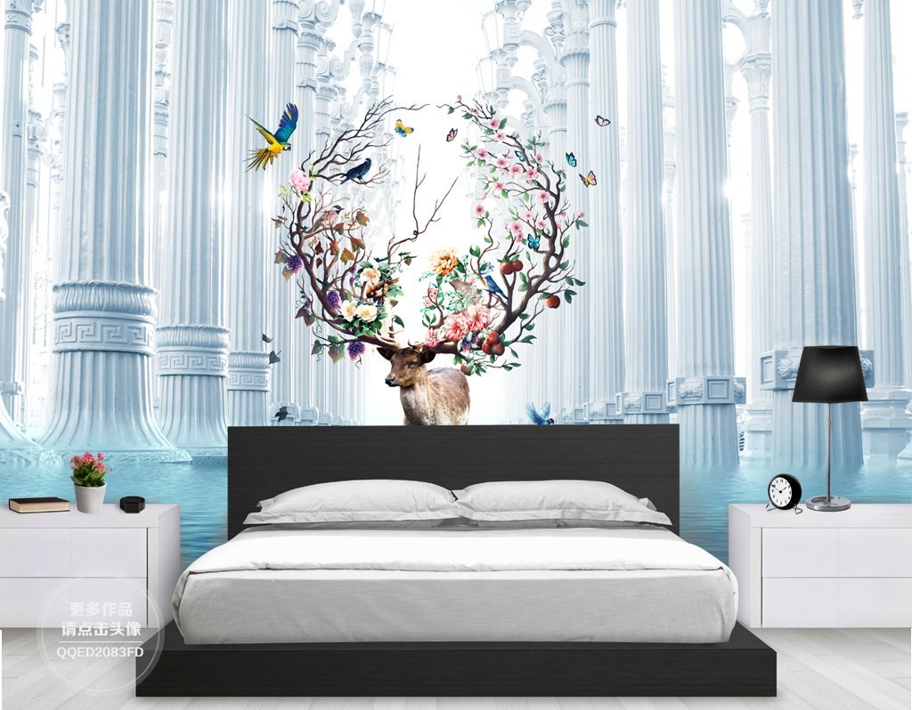 3D Elk Palace 426 Wall Murals Wallpaper AJ Wallpaper 2