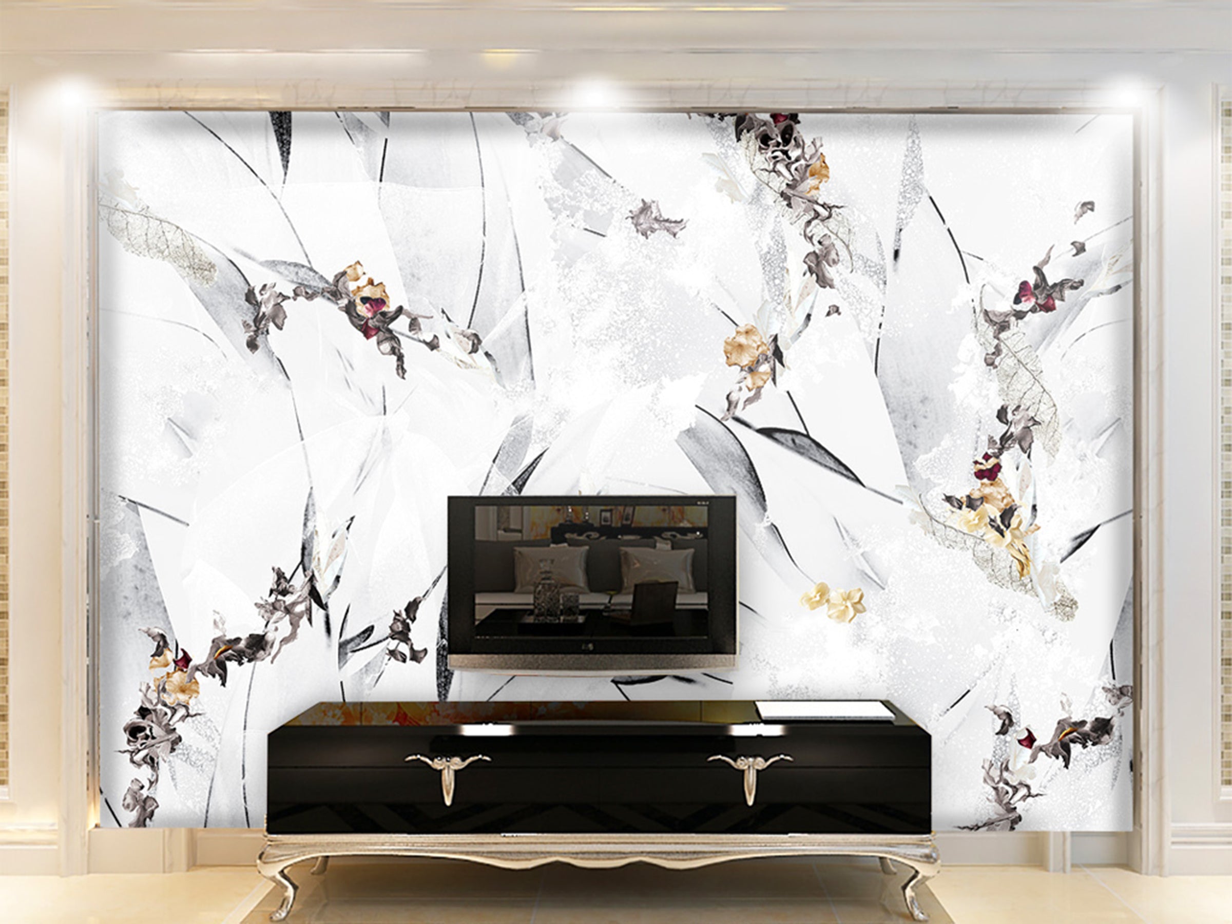 3D Flower Falling WG092 Wall Murals