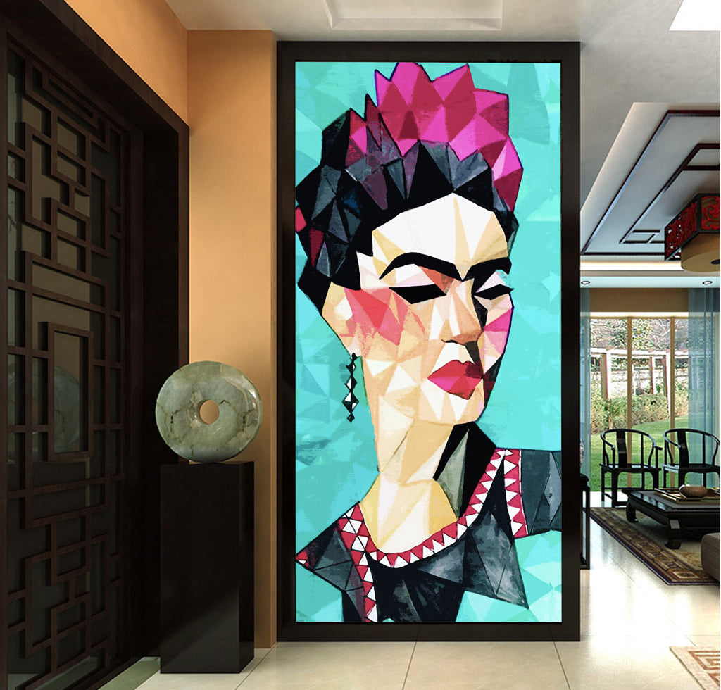 3D Geometric Girl WG120 Wall Murals