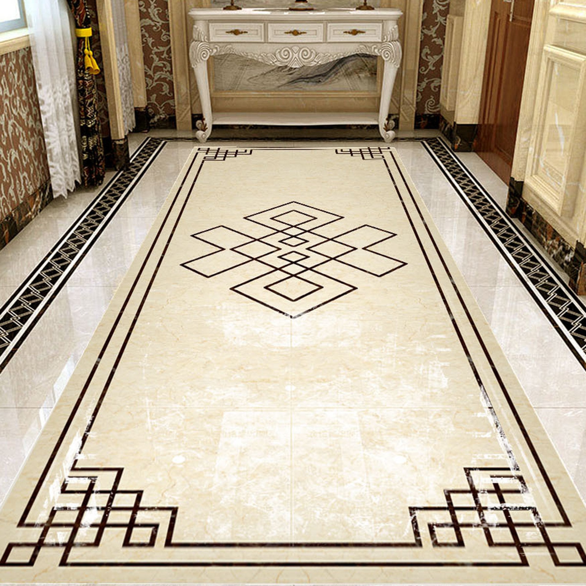 3D Geometric Pattern WG754 Floor Mural Wallpaper AJ Wallpaper 2