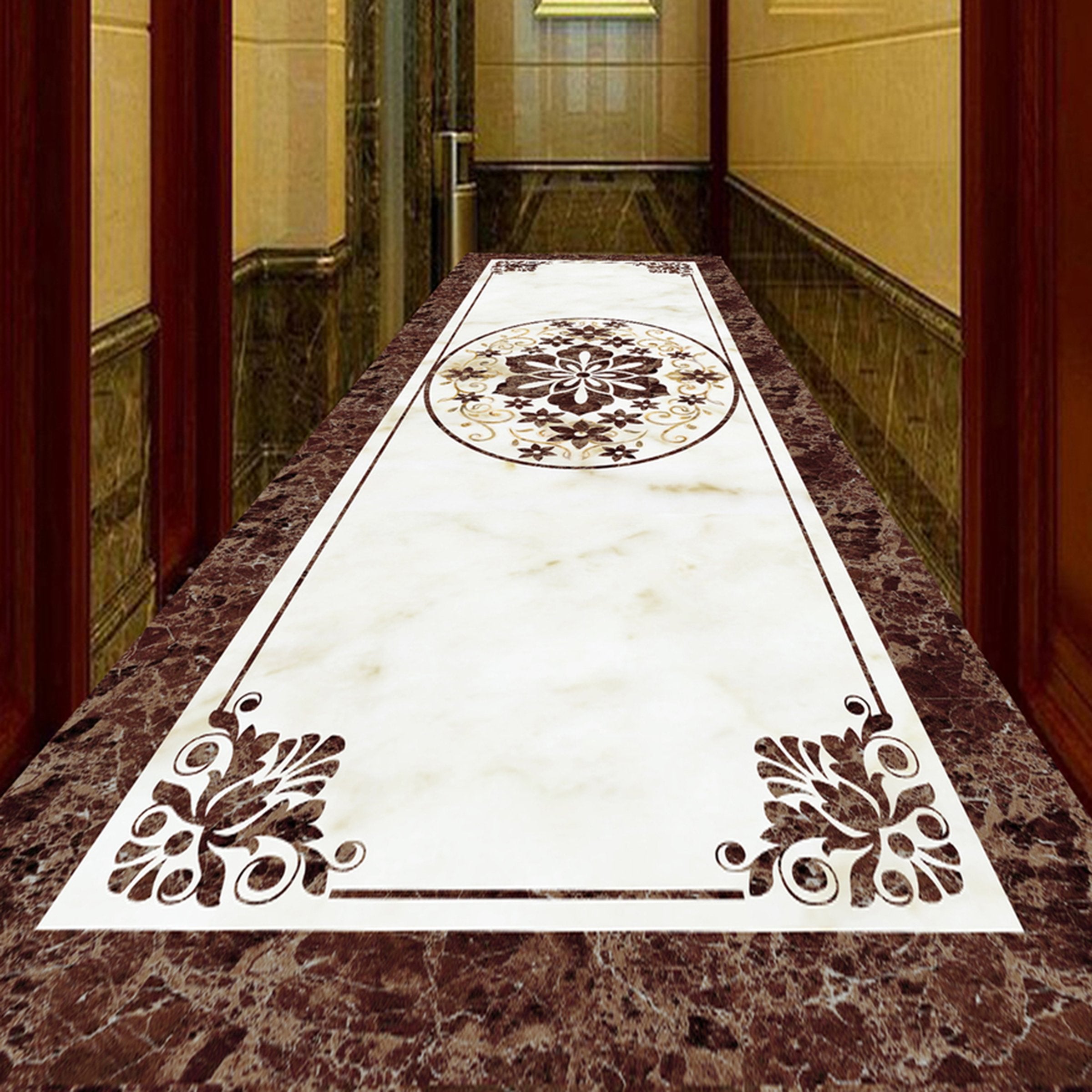 3D Round Dark Red WG635 Floor Mural Wallpaper AJ Wallpaper 2