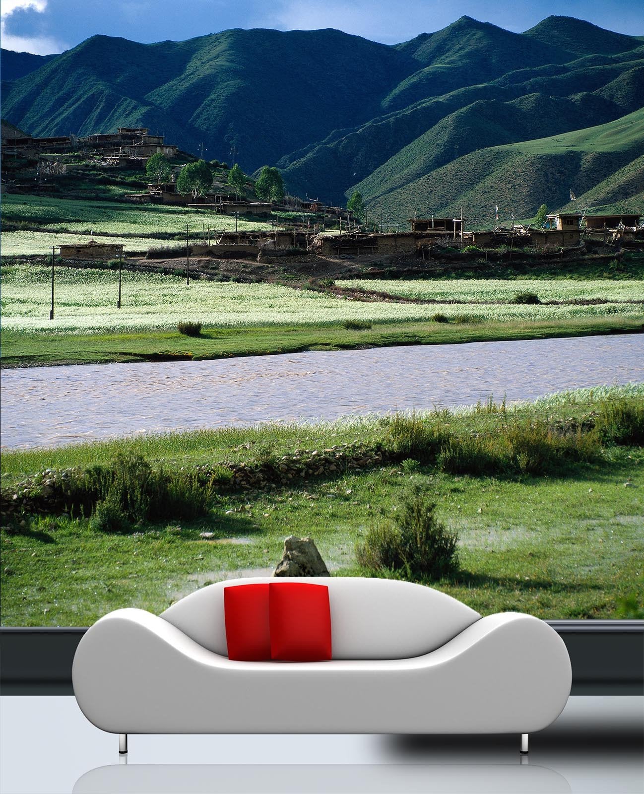 Mountains Village Wallpaper AJ Wallpaper