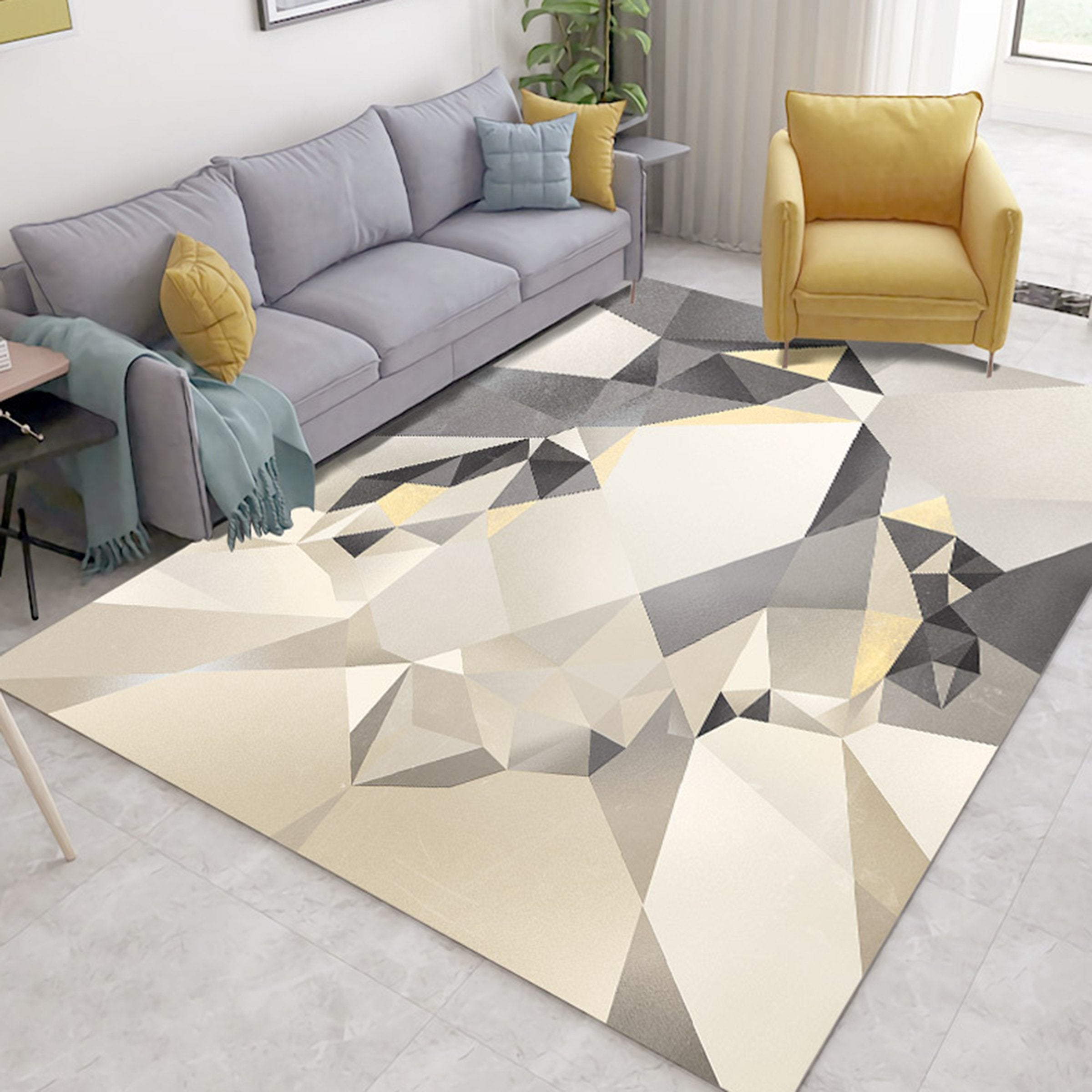 3D Modern Geometry WG056 Non Slip Rug Mat Mat AJ Creativity Home