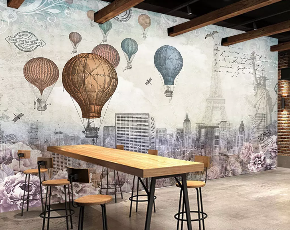 3D Hot Air Balloon Postcard 161 Wallpaper AJ Wallpaper 2