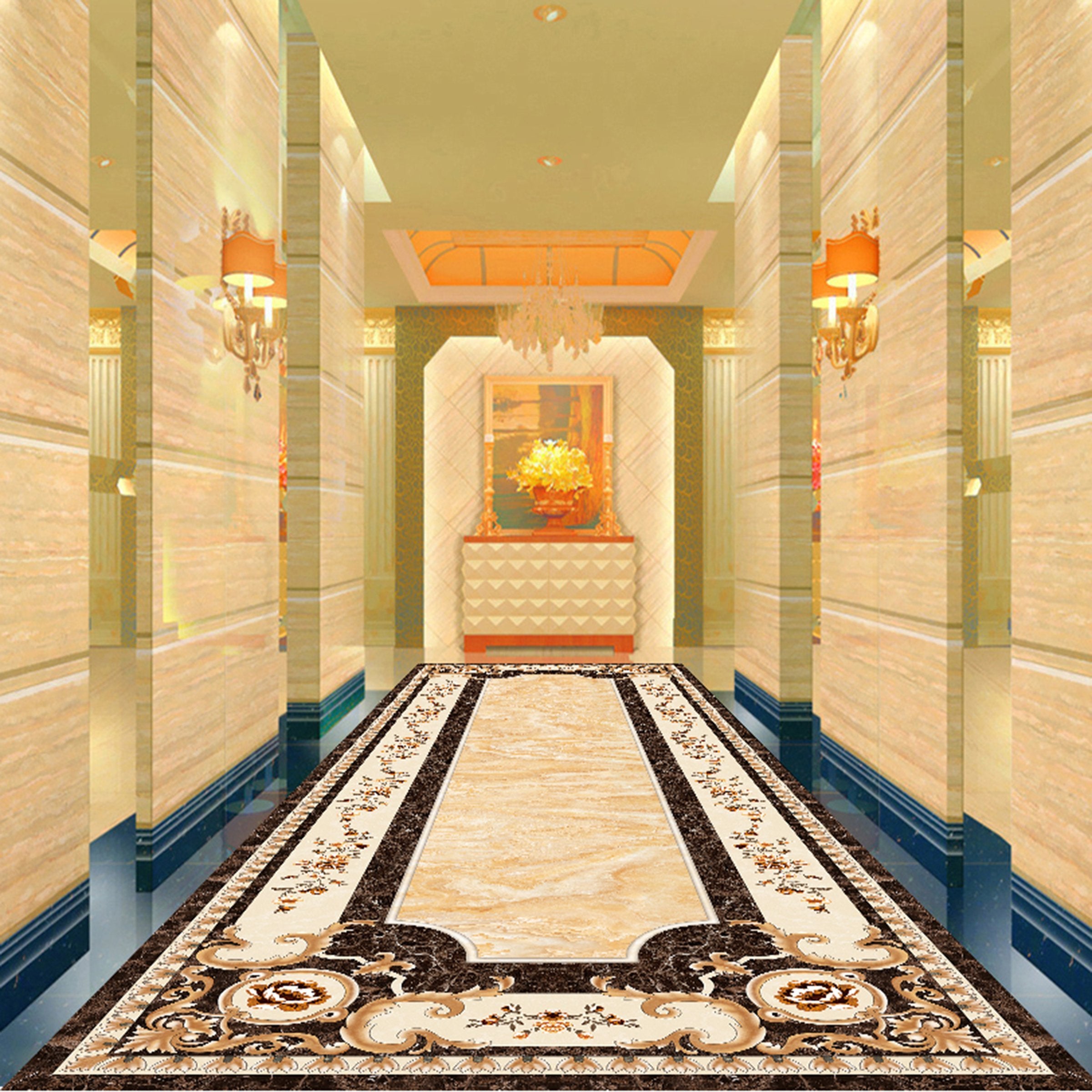 3D Black Marble Pattern WG489 Floor Mural Wallpaper AJ Wallpaper 2