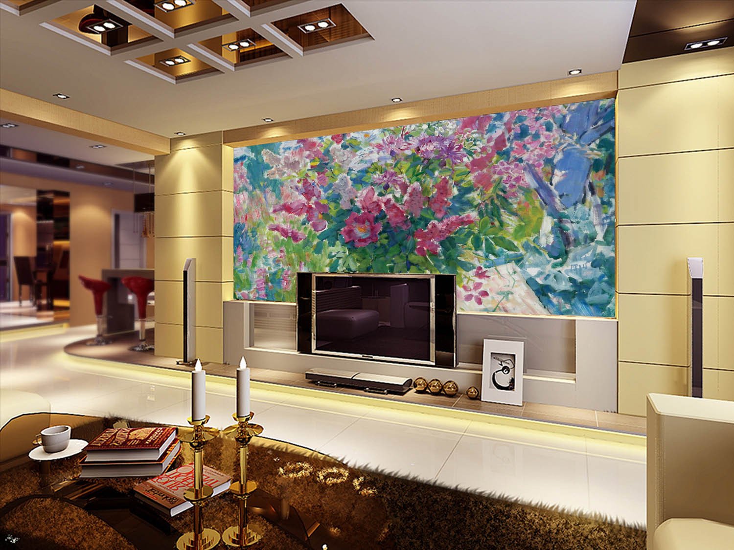 Fresh Flowers Painting Wallpaper AJ Wallpaper 2