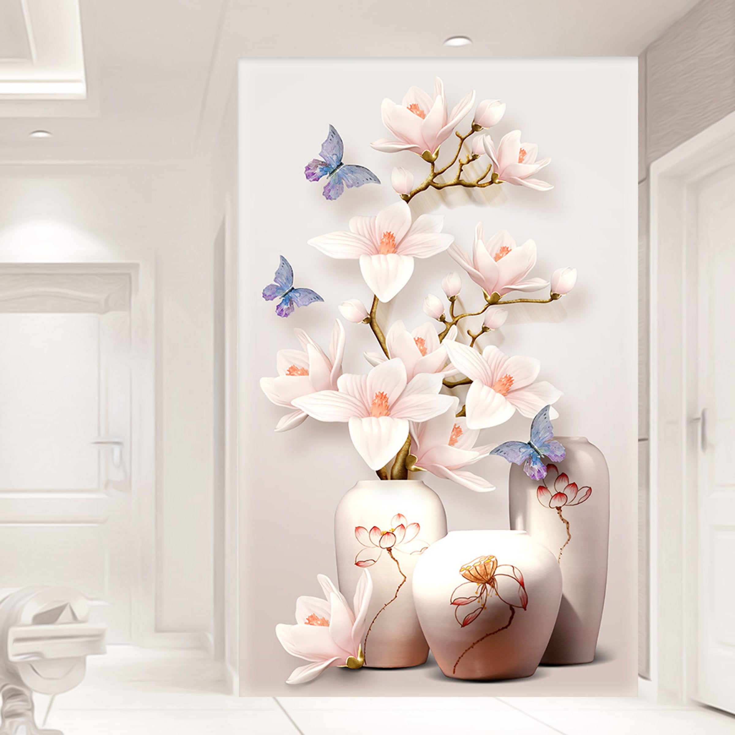 3D Vase Flower 76 Wall Murals Wallpaper AJ Wallpaper 2