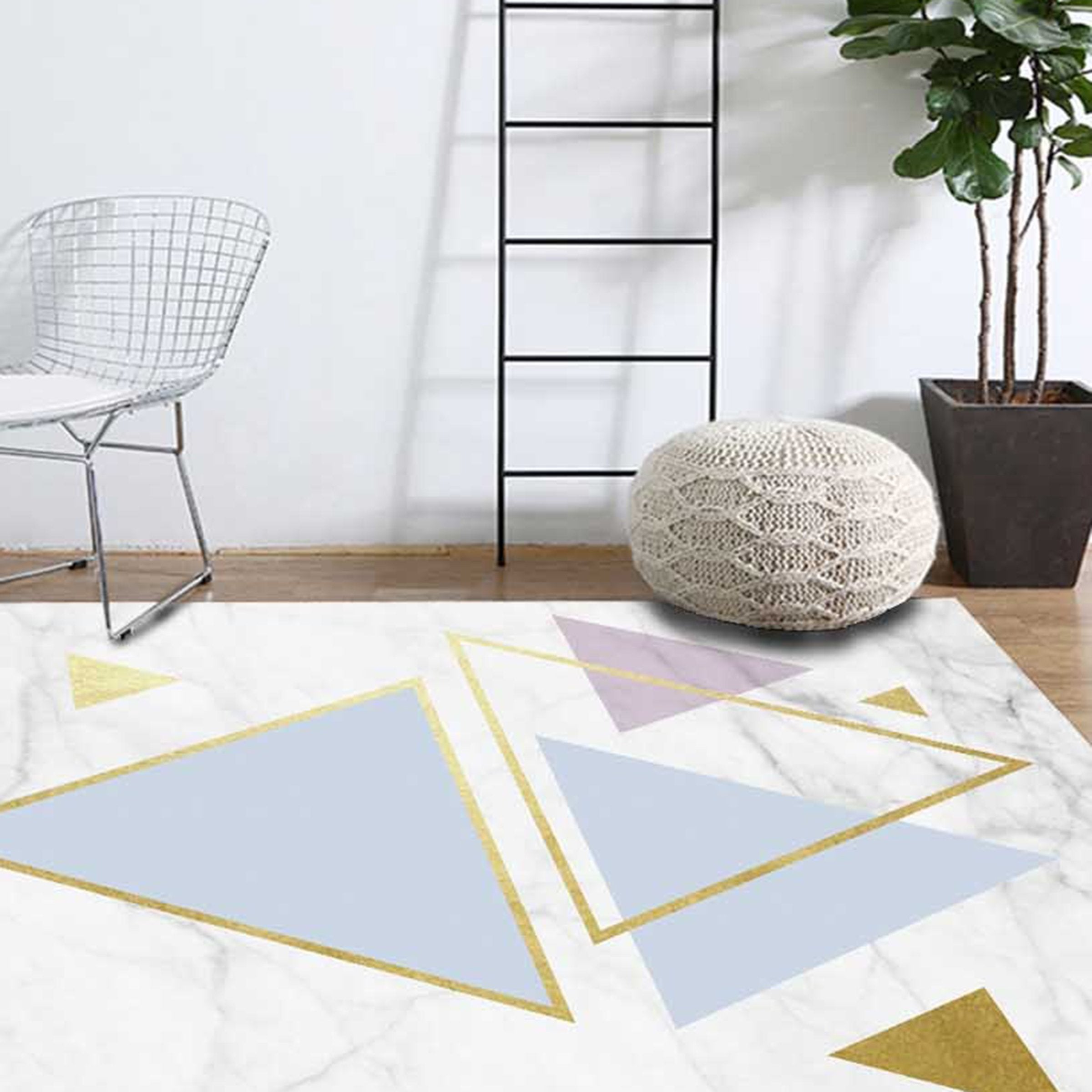 3D Color Geometry WG201 Non Slip Rug Mat Mat AJ Creativity Home