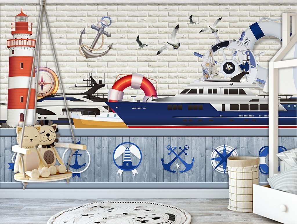 3D Ship 825 Wall Murals Wallpaper AJ Wallpaper 2