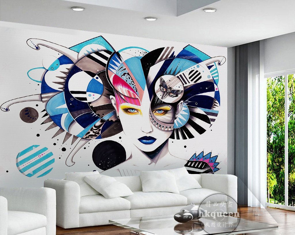 3D Painted Lady Avatar 514 Wall Murals Wallpaper AJ Wallpaper 2