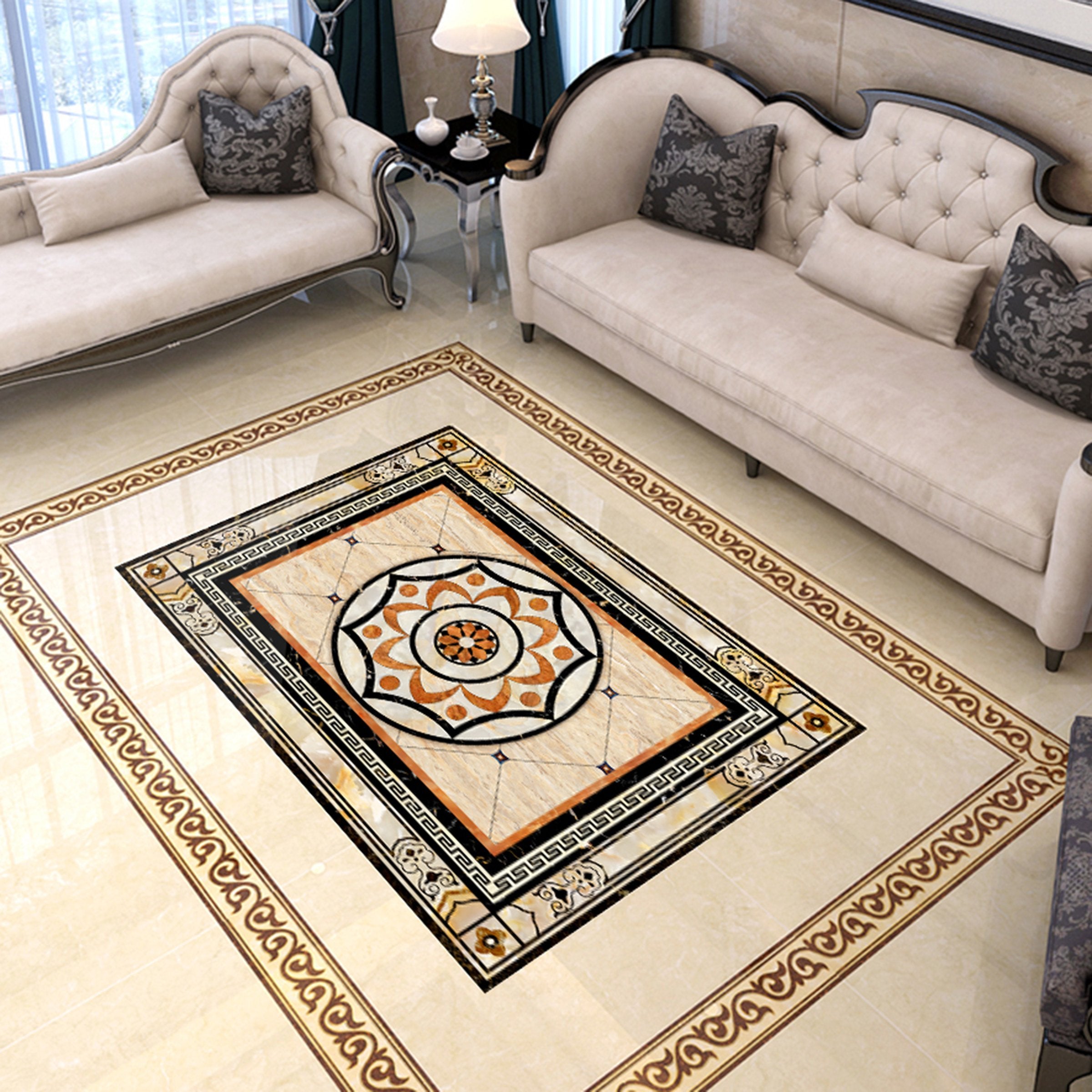 3D Marble Pattern WG723 Floor Mural Wallpaper AJ Wallpaper 2