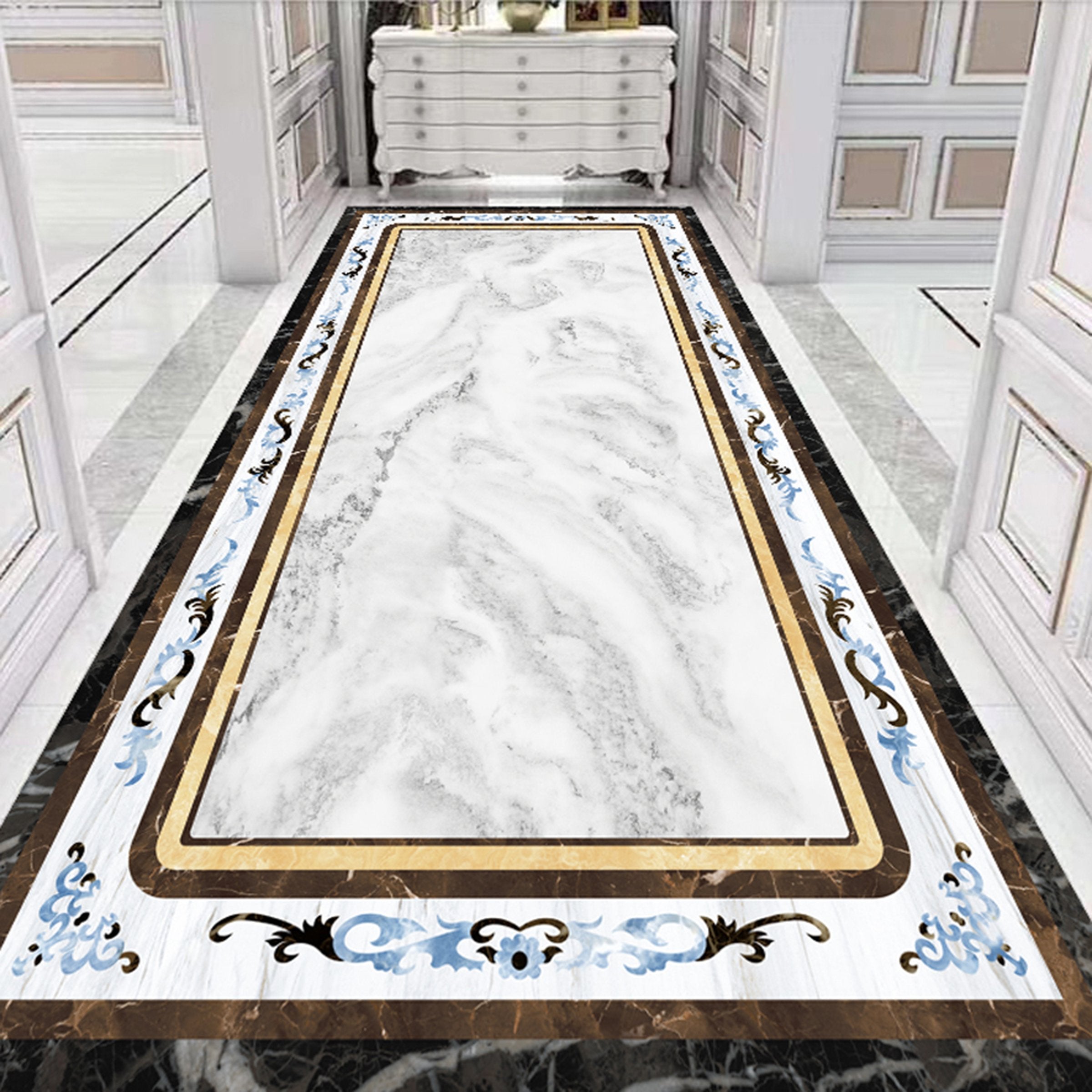 3D Rectangular Marble WG741 Floor Mural Wallpaper AJ Wallpaper 2