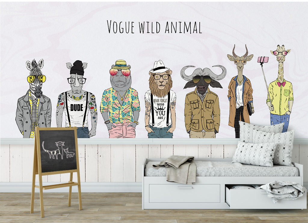 3D Zebra Lion WG226 Wall Murals