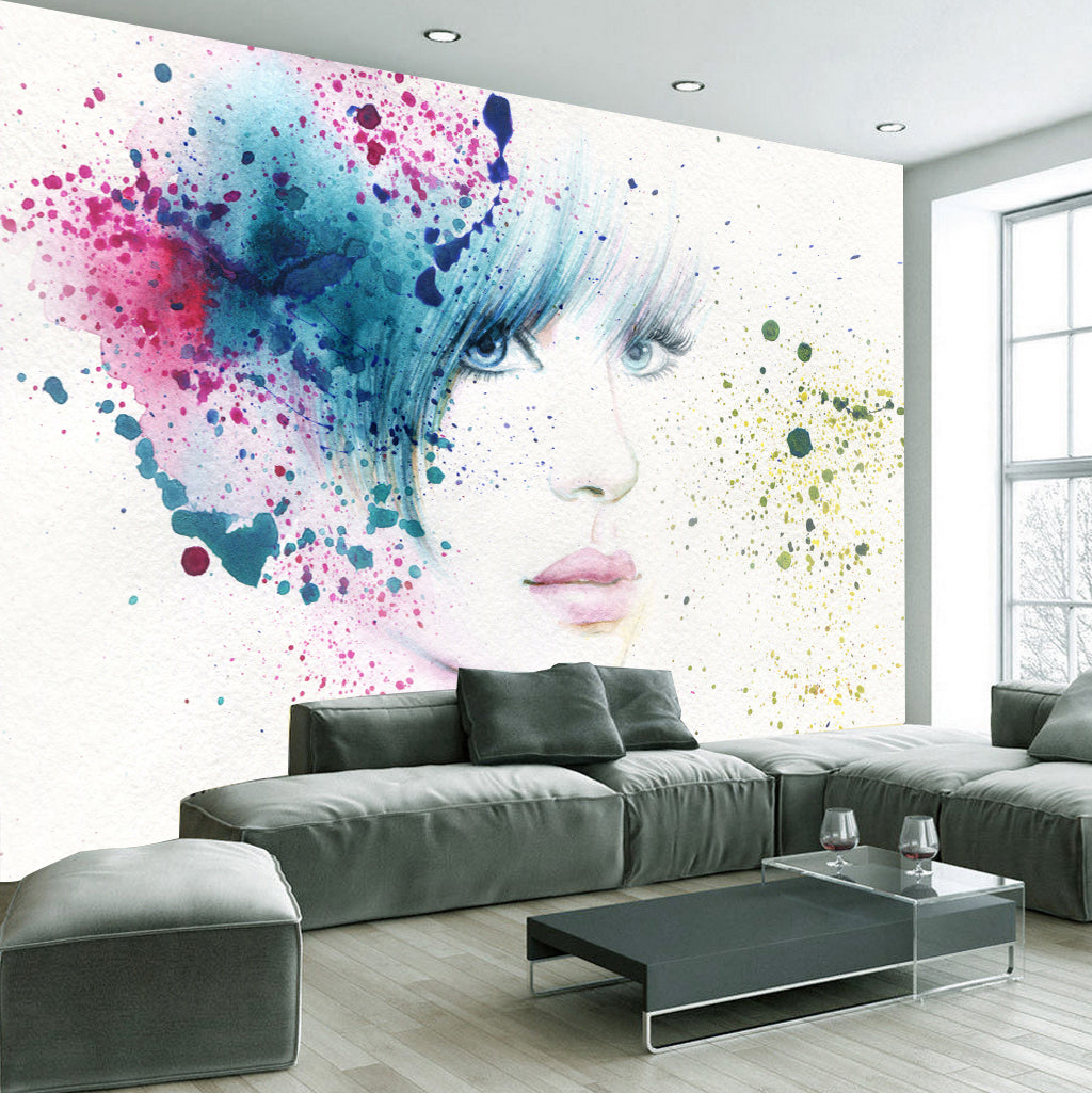 3D Painted Woman WG247 Wall Murals