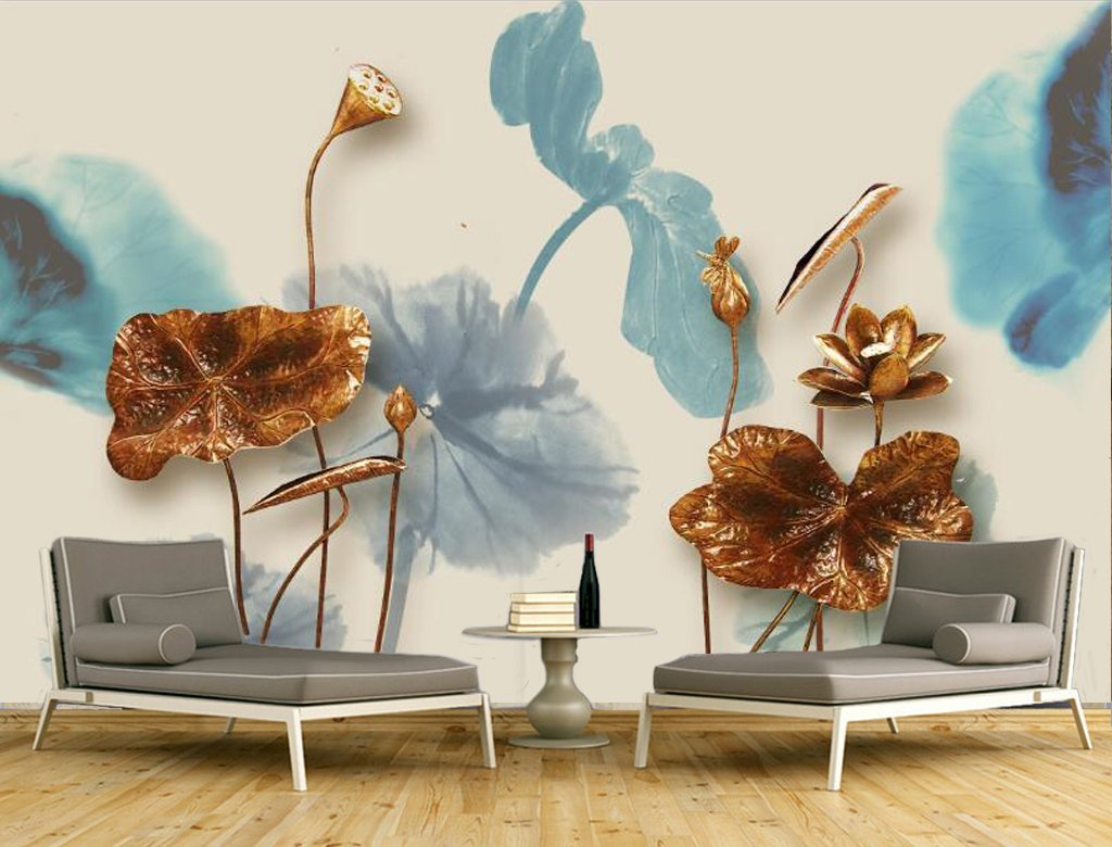 3D Lotus 146 Wall Murals Wallpaper AJ Wallpaper 2