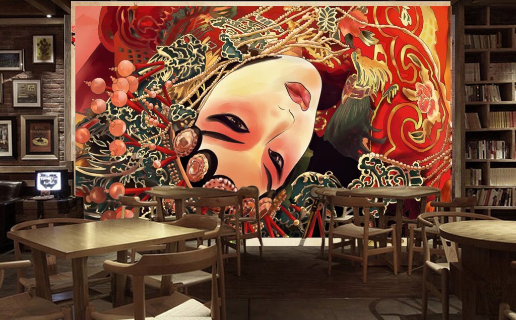 3D Peking Opera Woman 524 Wall Murals Wallpaper AJ Wallpaper 2