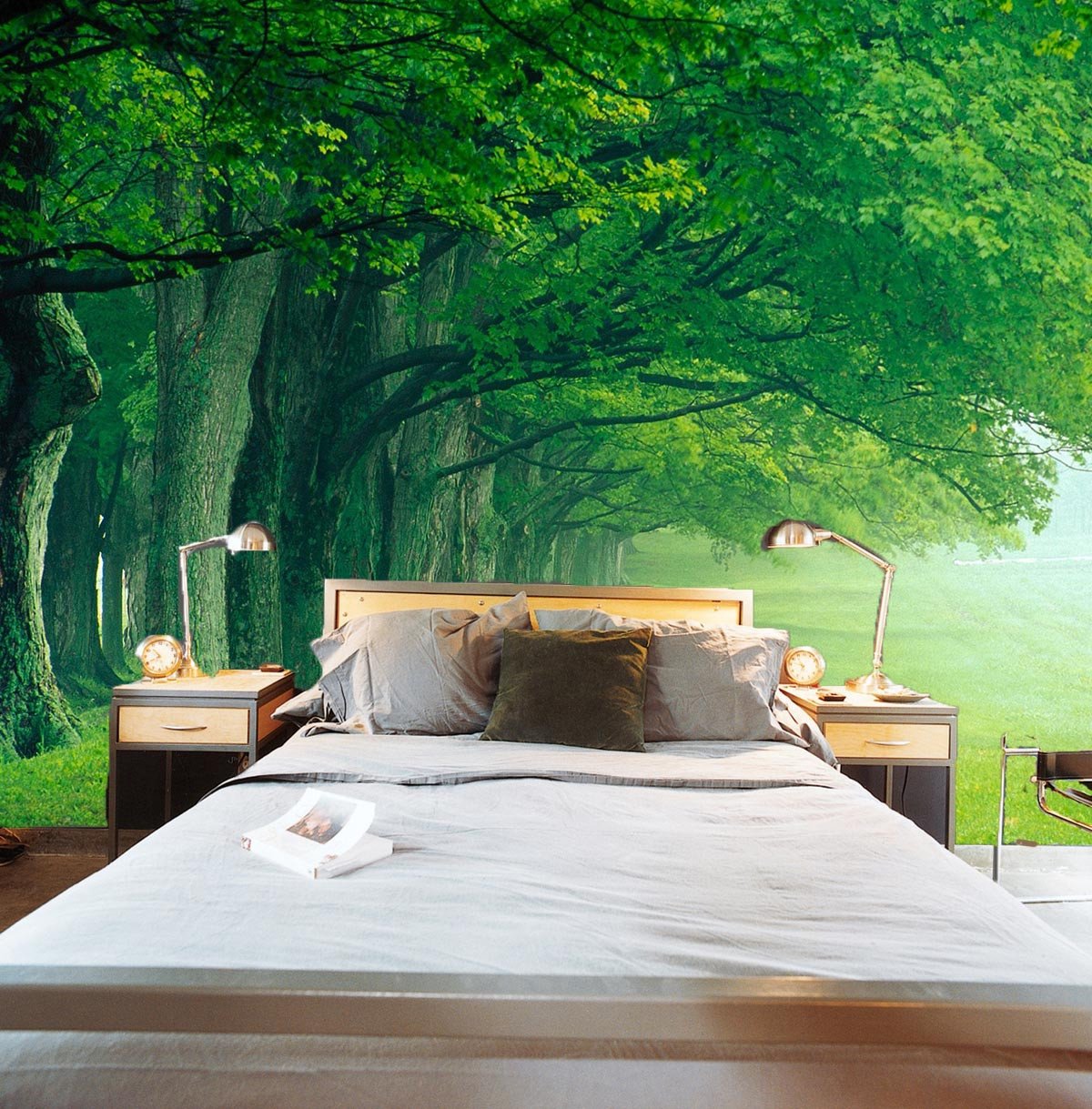 Green Lawn And Trees Wallpaper AJ Wallpaper