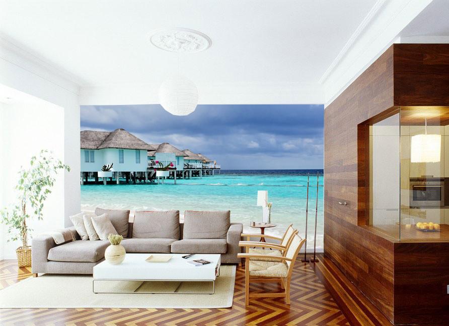 Seaside Houses Wallpaper AJ Wallpaper