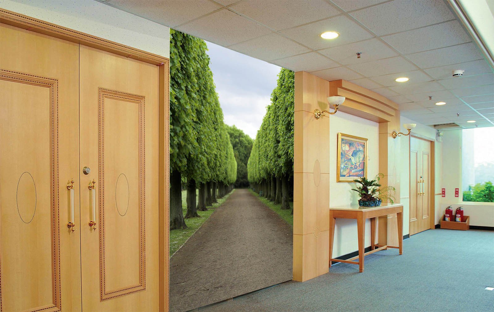 Manicured Trees Wallpaper AJ Wallpaper