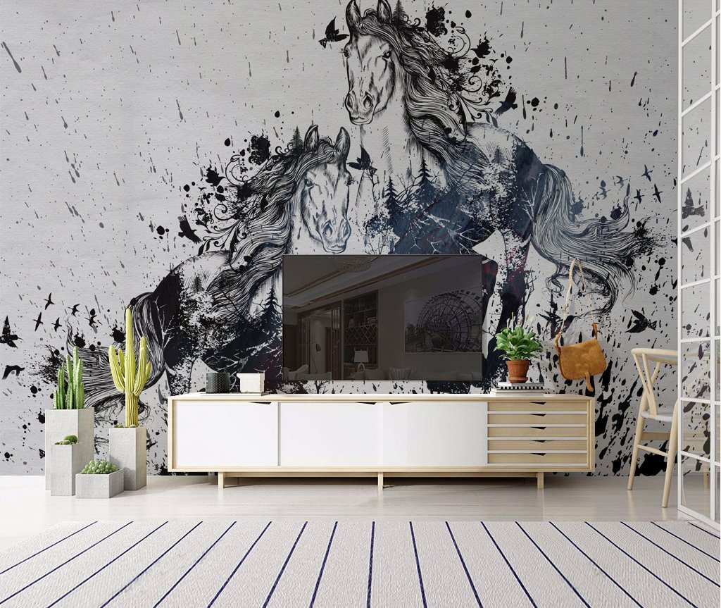 3D Art Horse 315 Wall Murals Wallpaper AJ Wallpaper 2