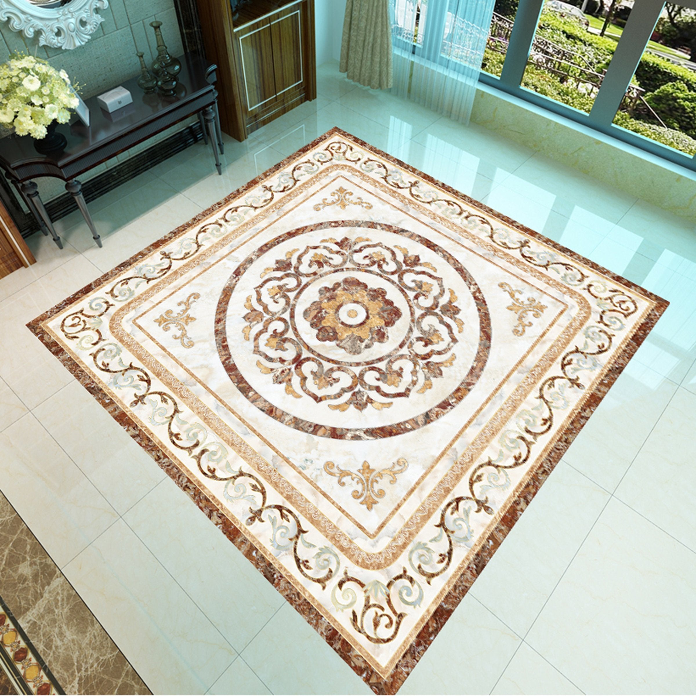 3D Religious Pattern WG197 Floor Mural Wallpaper AJ Wallpaper 2