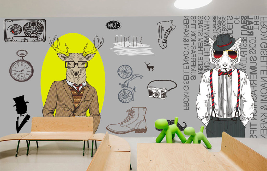 3D Deer Head WG172 Wall Murals