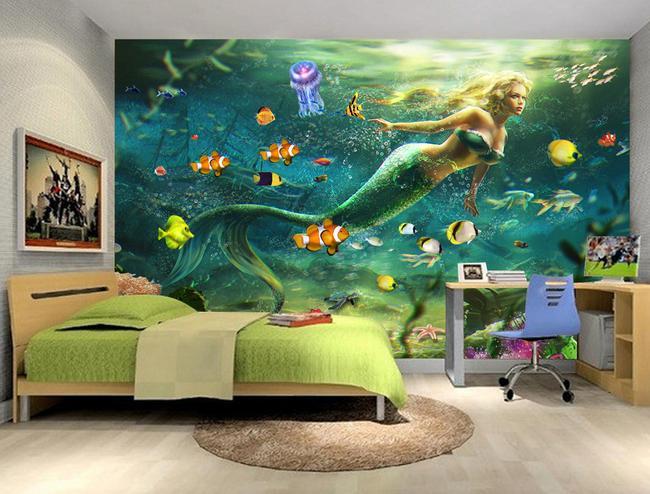 3D Mermaid 606 Wall Murals Wallpaper AJ Wallpaper 2