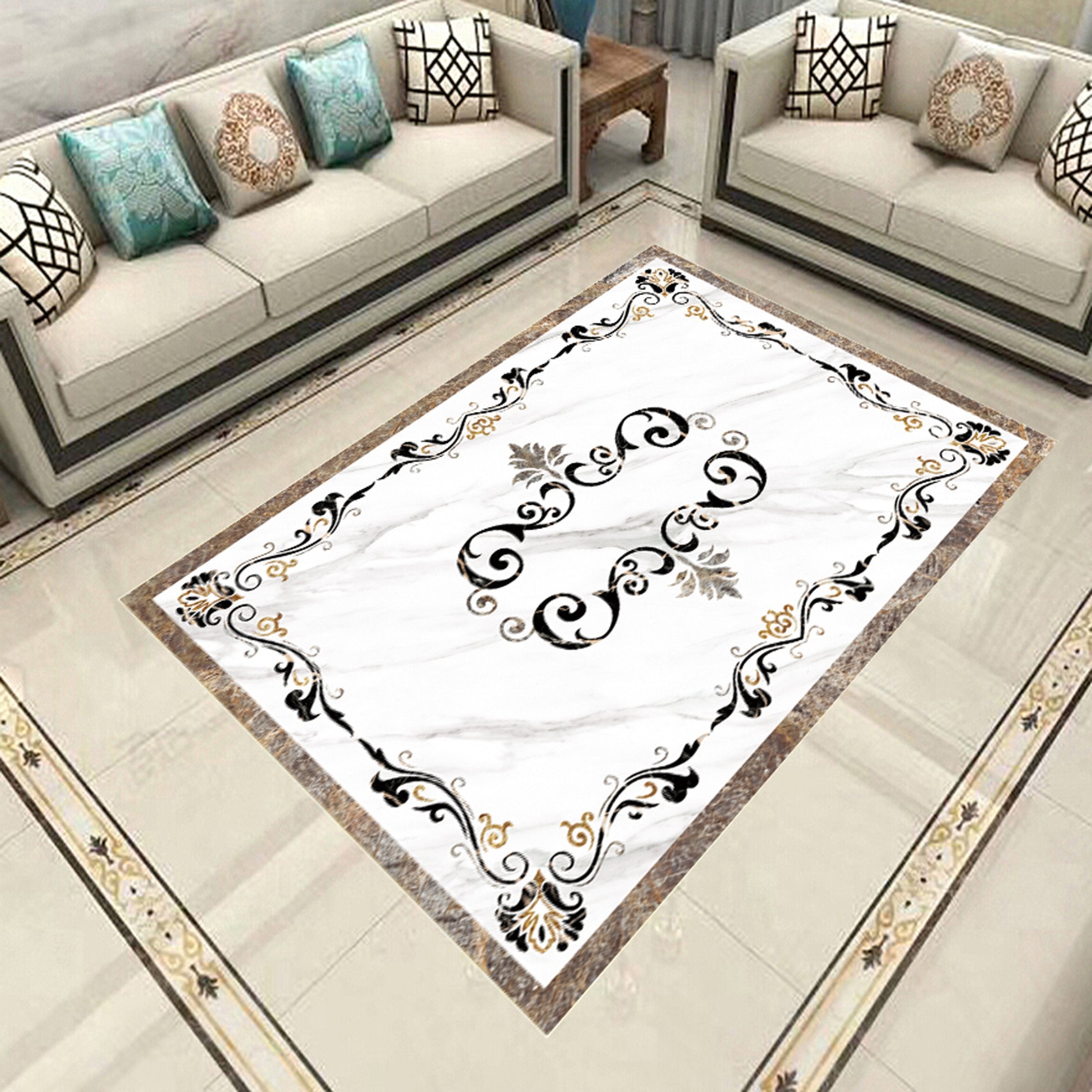 3D Rectangular Black Stripes WG717 Floor Mural Wallpaper AJ Wallpaper 2