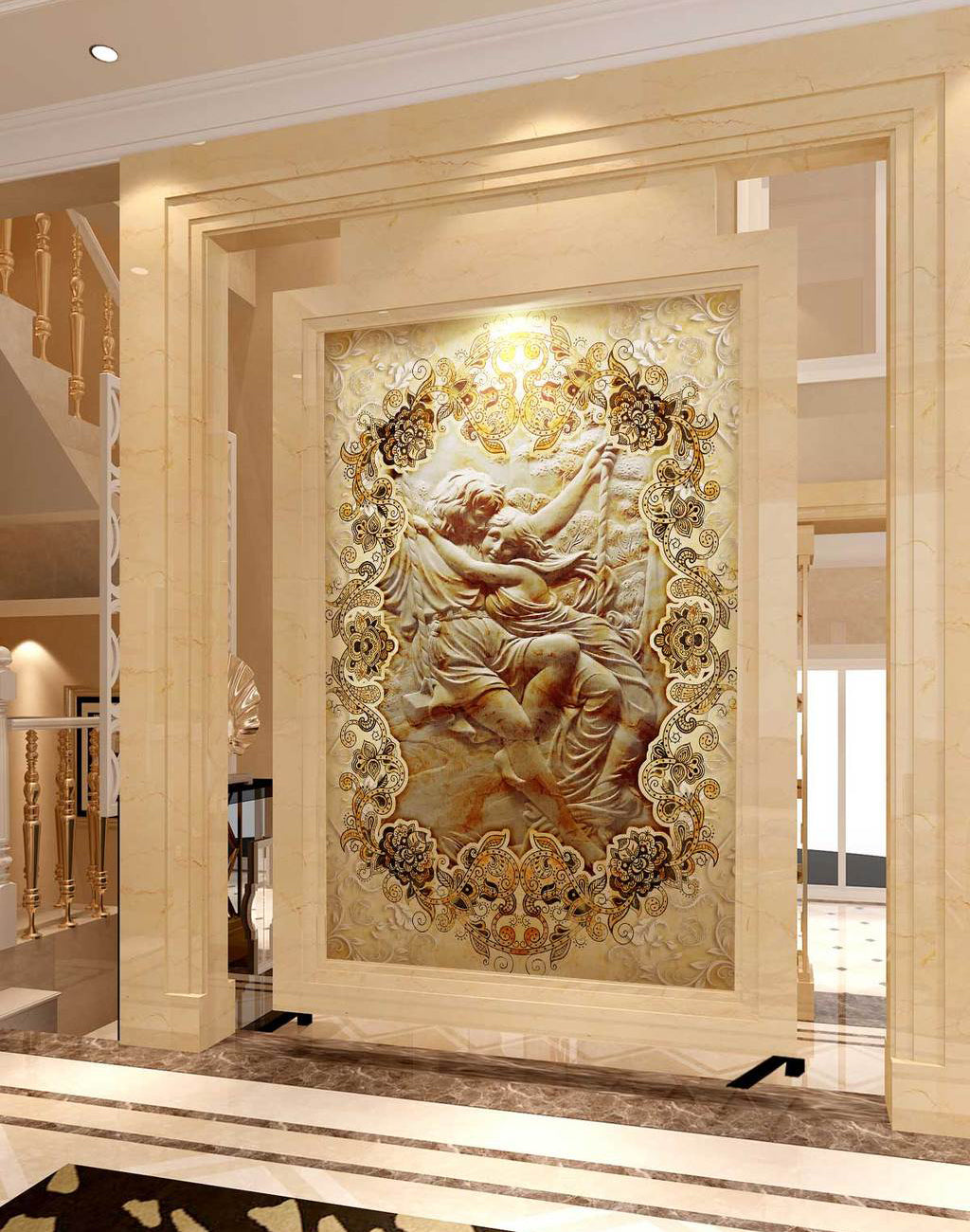 3D Carving Lace WG072 Wall Murals