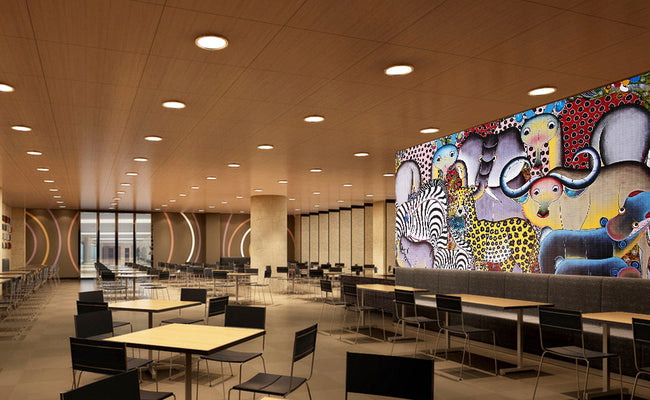 3D Giraffe Zebra WG337 Wall Murals