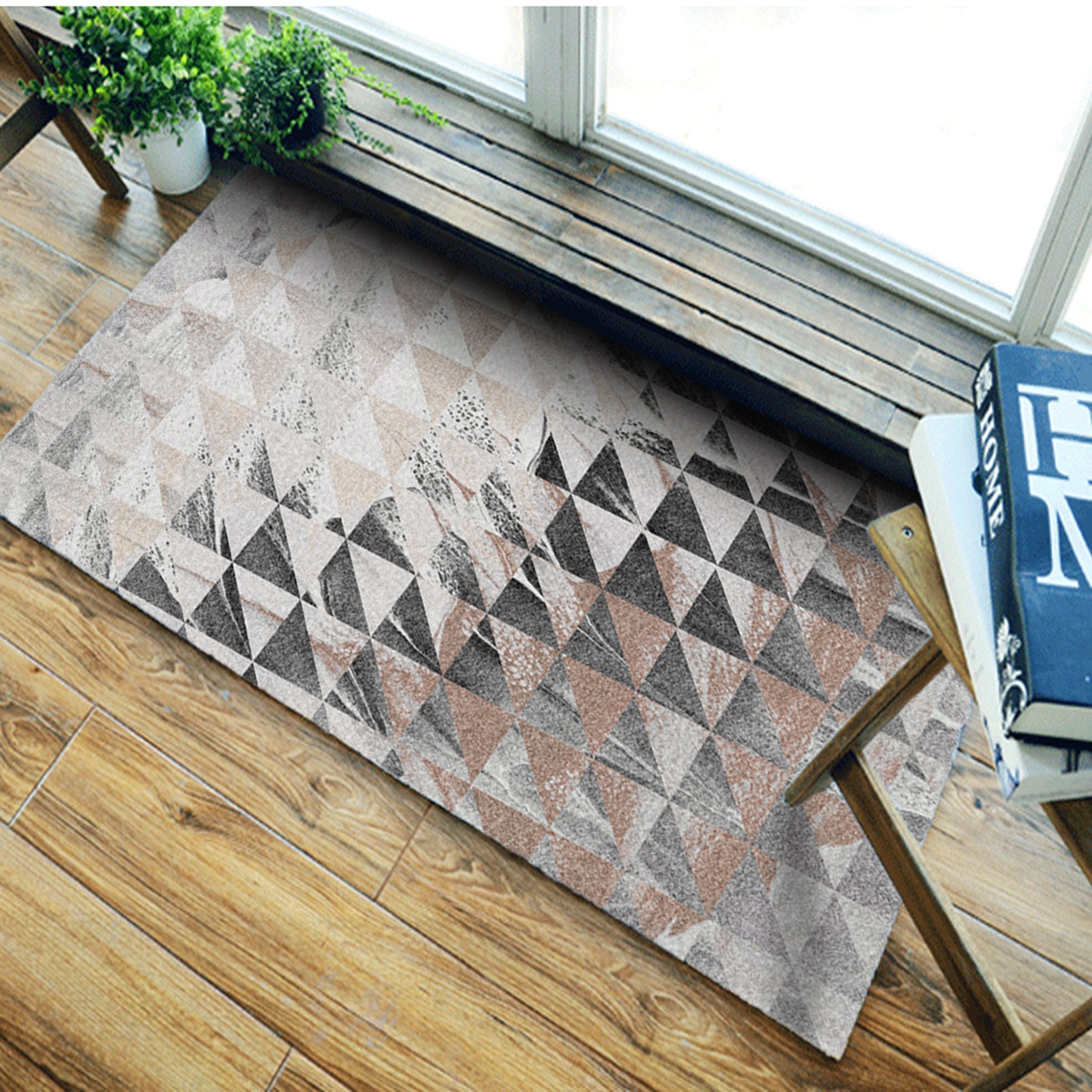 3D Colored Triangle WG065 Non Slip Rug Mat Mat AJ Creativity Home