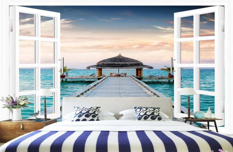 Sea Wooden Bridge 6 Wallpaper AJ Wallpaper