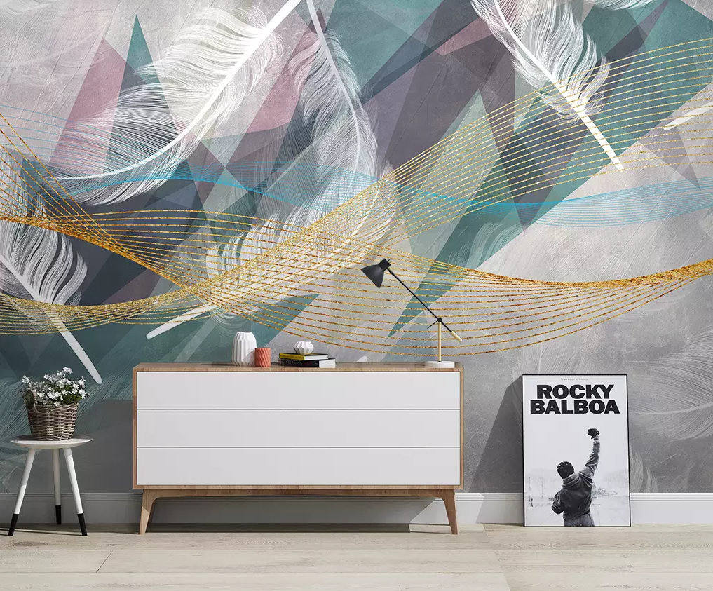 3D White Feathers Falling 431 Wallpaper AJ Wallpaper 2