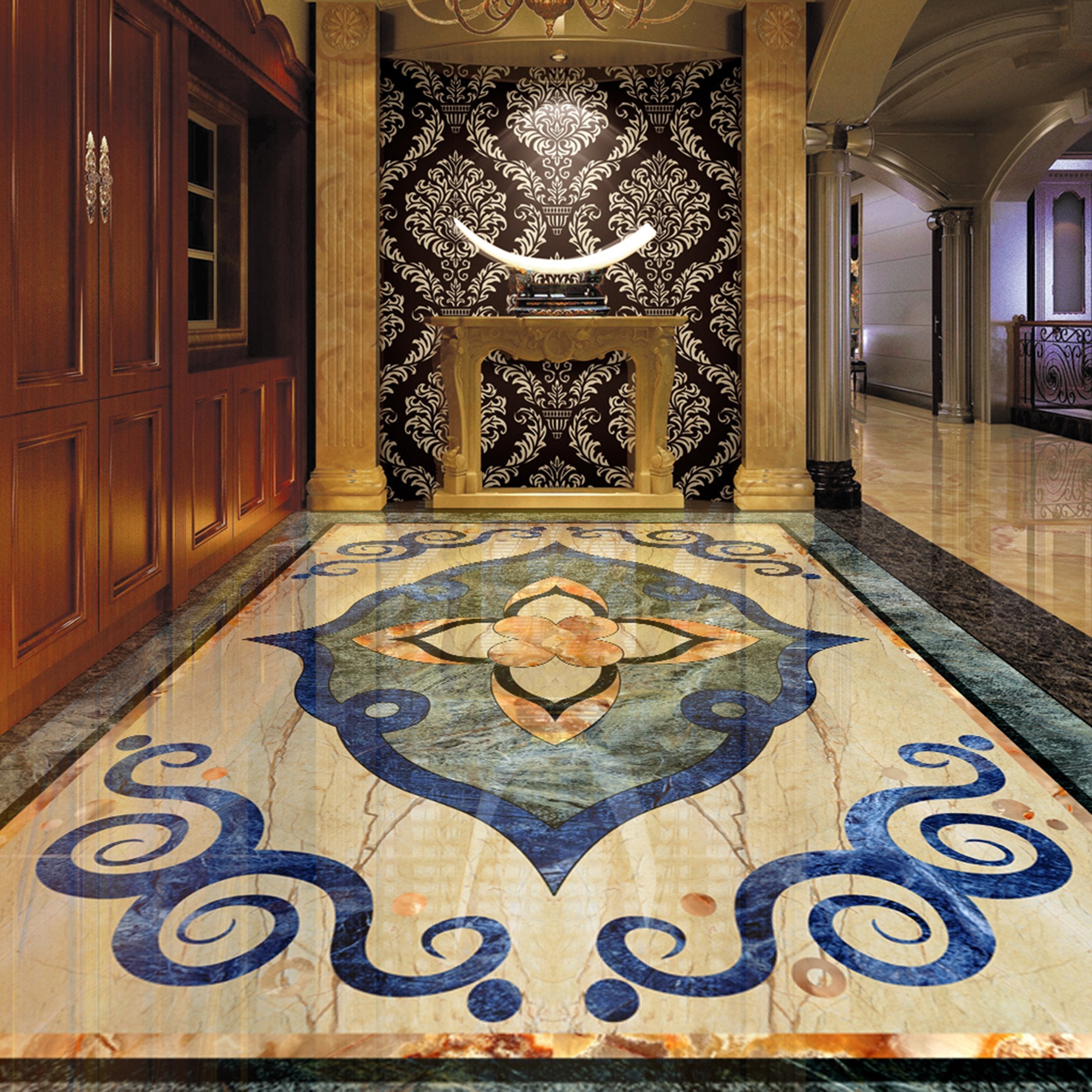 3D Religious Pattern WG332 Floor Mural Wallpaper AJ Wallpaper 2