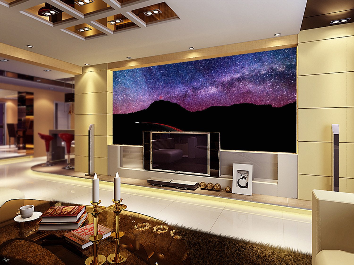 Night Mountain Under Magical Sky 56 Wallpaper AJ Wallpaper 1