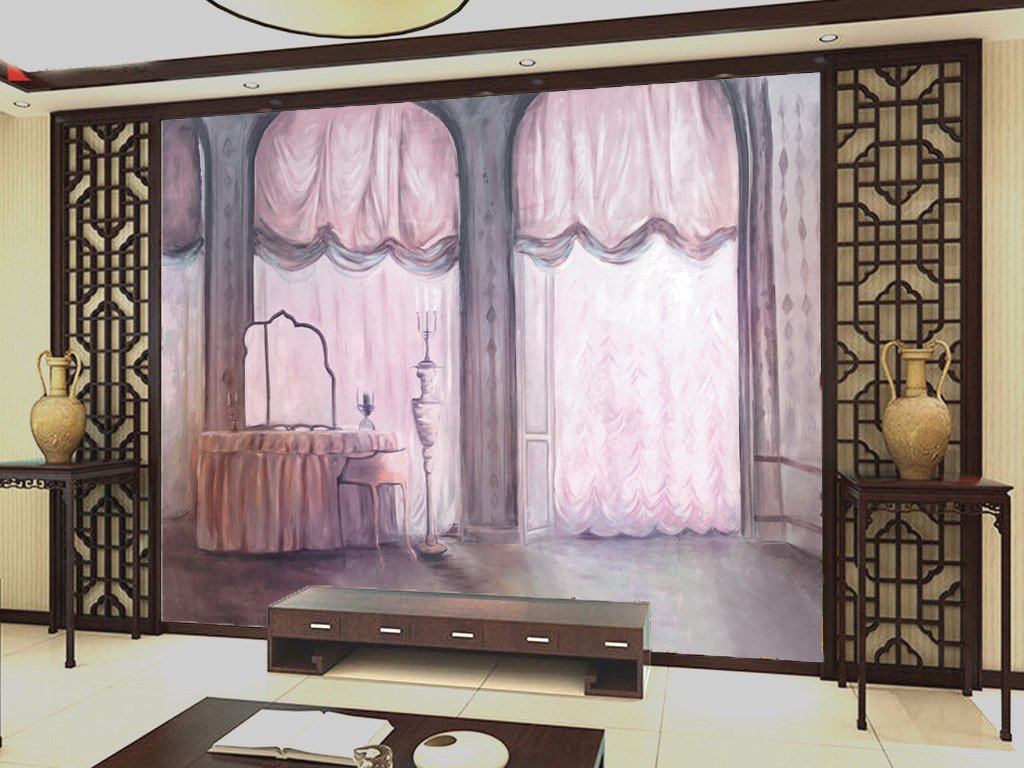 Elegant Curtain Wallpaper AJ Wallpaper