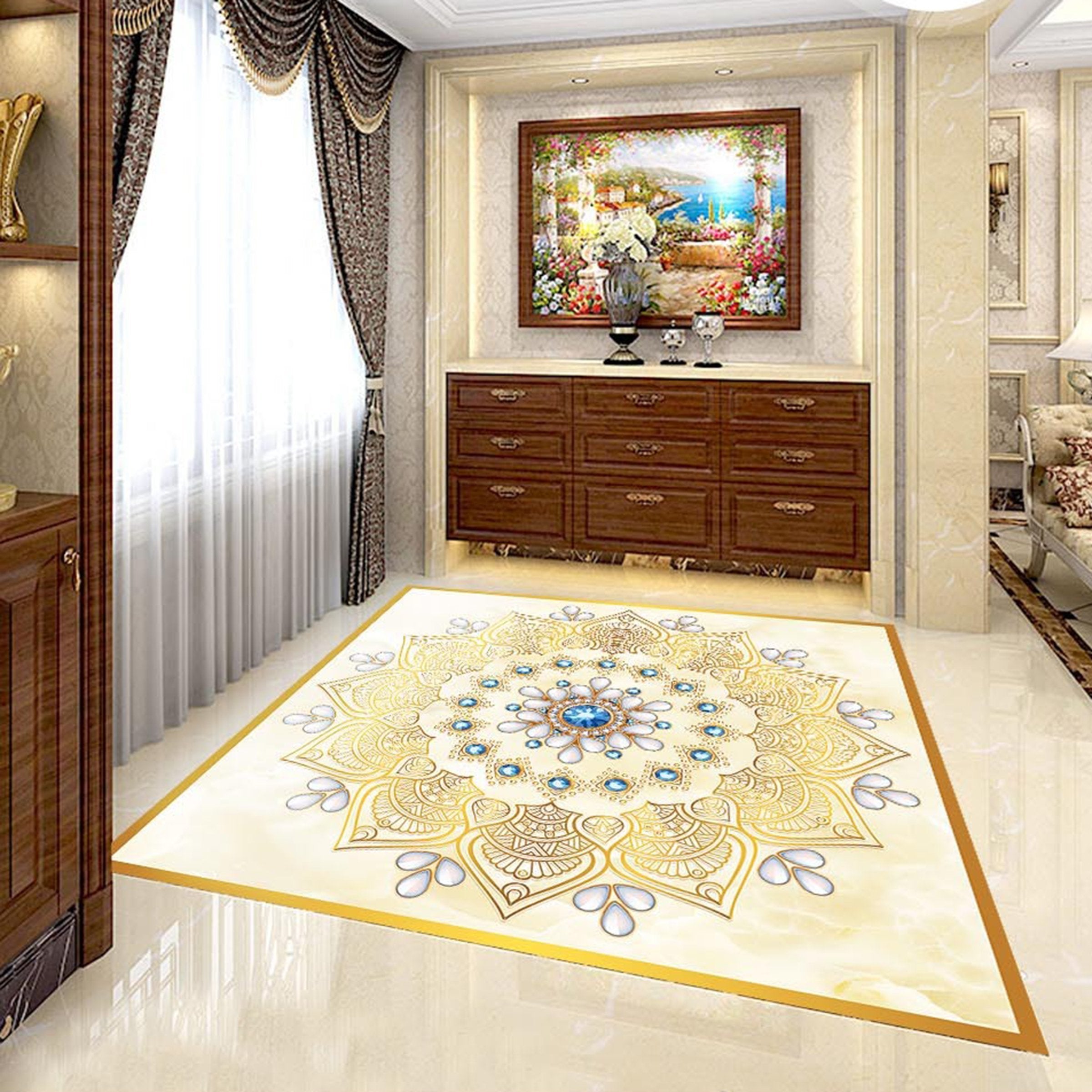 3D Colorful Pattern WG099 Floor Mural Wallpaper AJ Wallpaper 2