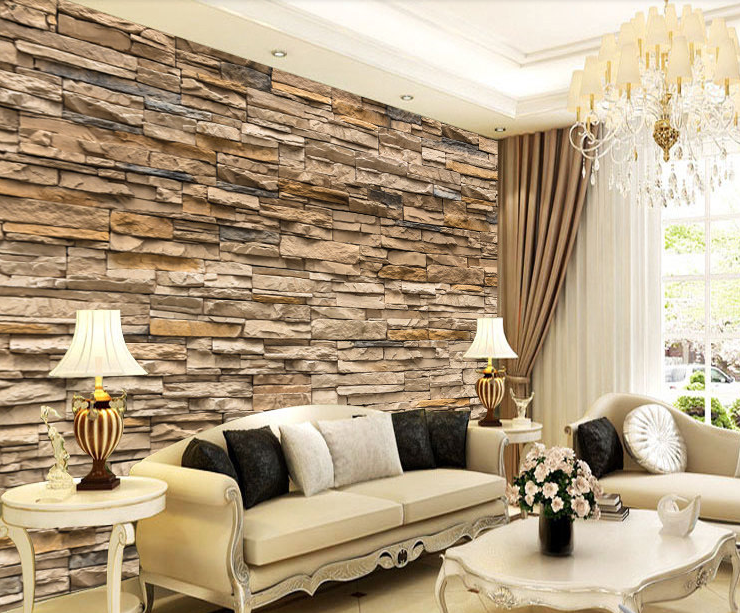 Uneven Stone Bricks Wallpaper AJ Wallpaper